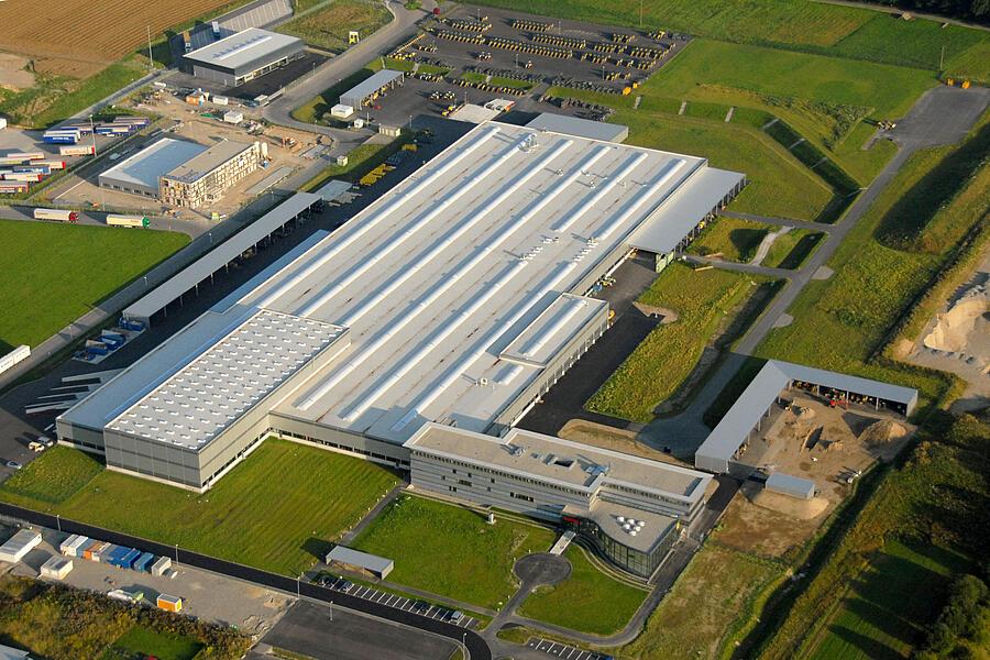 Aerial view of the Wacker Neuson plant in Pfullendorf.