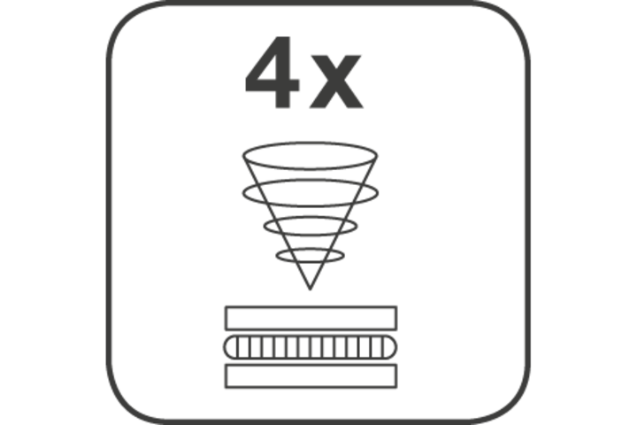 Illustration 4-stage air cleaner system rammer